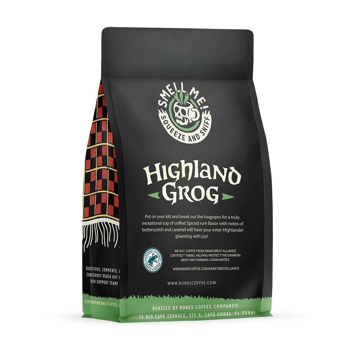 Highland Grog Flavored Coffee | 12oz | Whole Bean & Ground: Ground