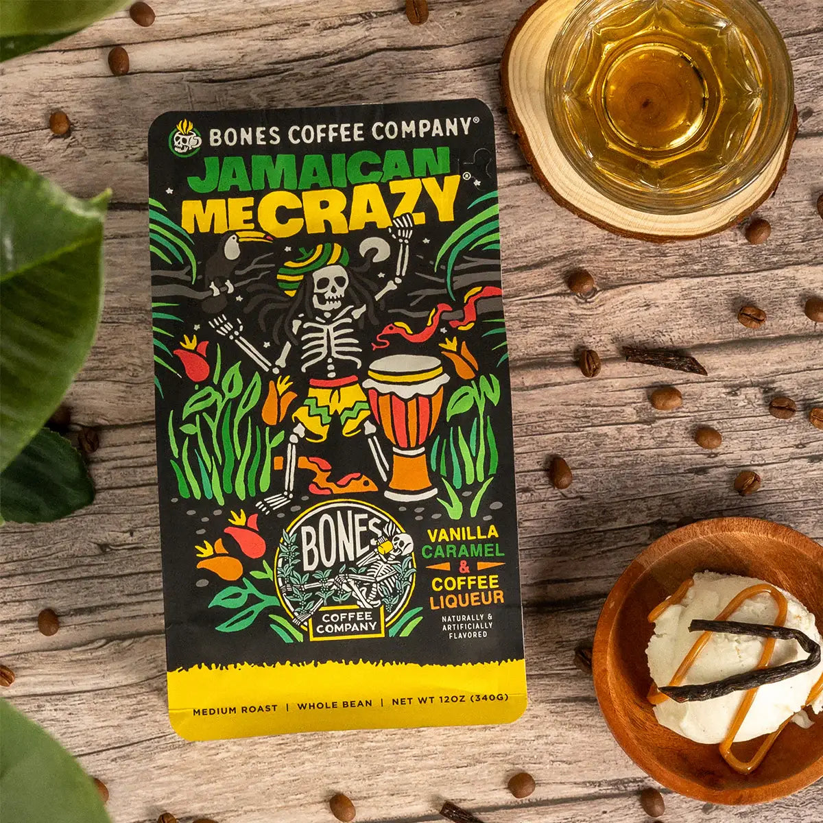 Jamaican Me Crazy® Coffee | 12oz | Whole Bean & Ground: Ground