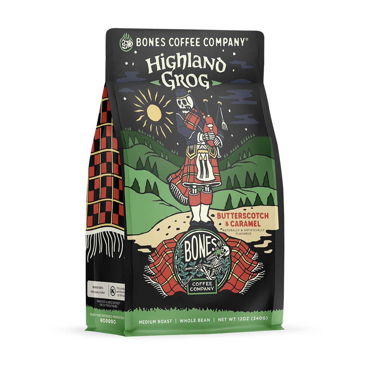 Highland Grog Flavored Coffee | 12oz | Whole Bean & Ground: Ground