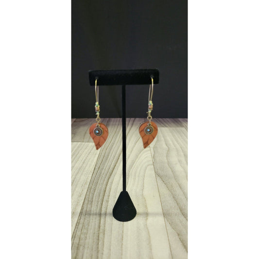 Bohemian leaf dangle earrings