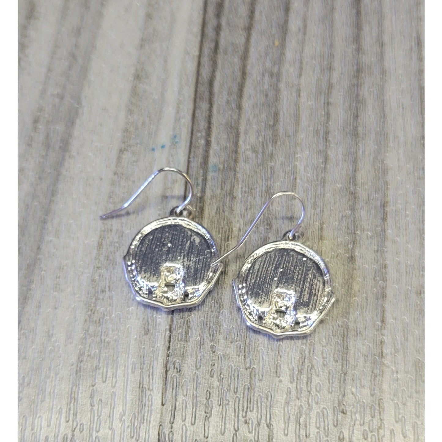 Claddagh abalone earrings