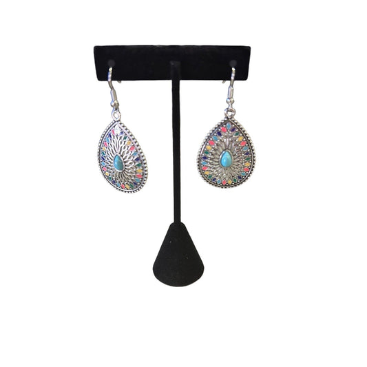 Multi color dangle earrings