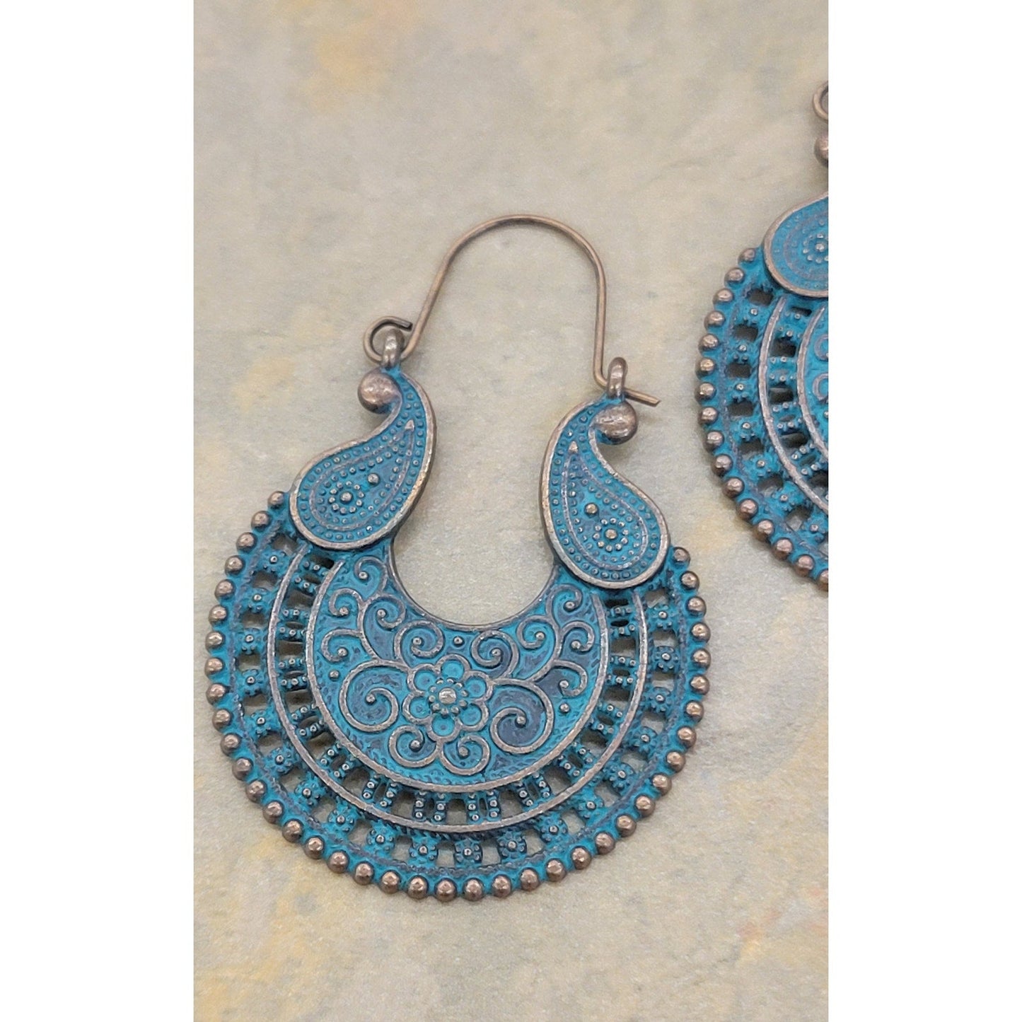 Boho Hoop earrings W/ Swirls