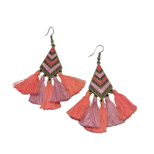 Tassel multicolor dangle earrings