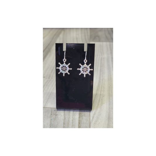 Ship wheel earrings