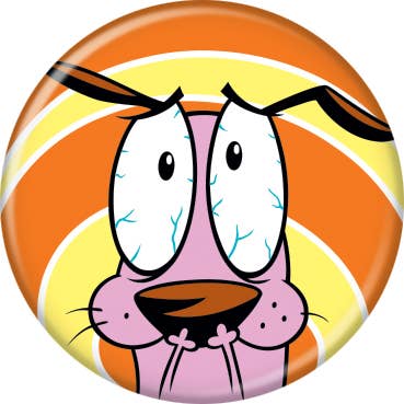 Courage On Yellow Button