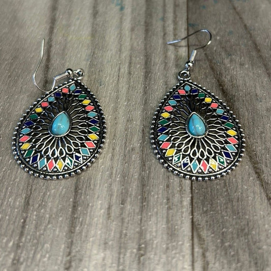 Multi colored earrings