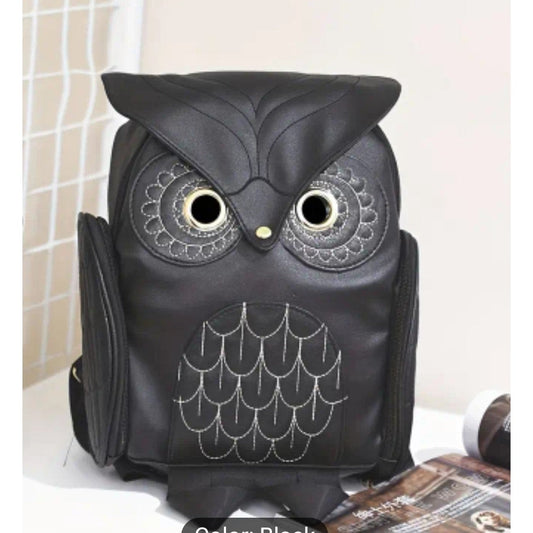 Black Owl Flap Backpack NWT