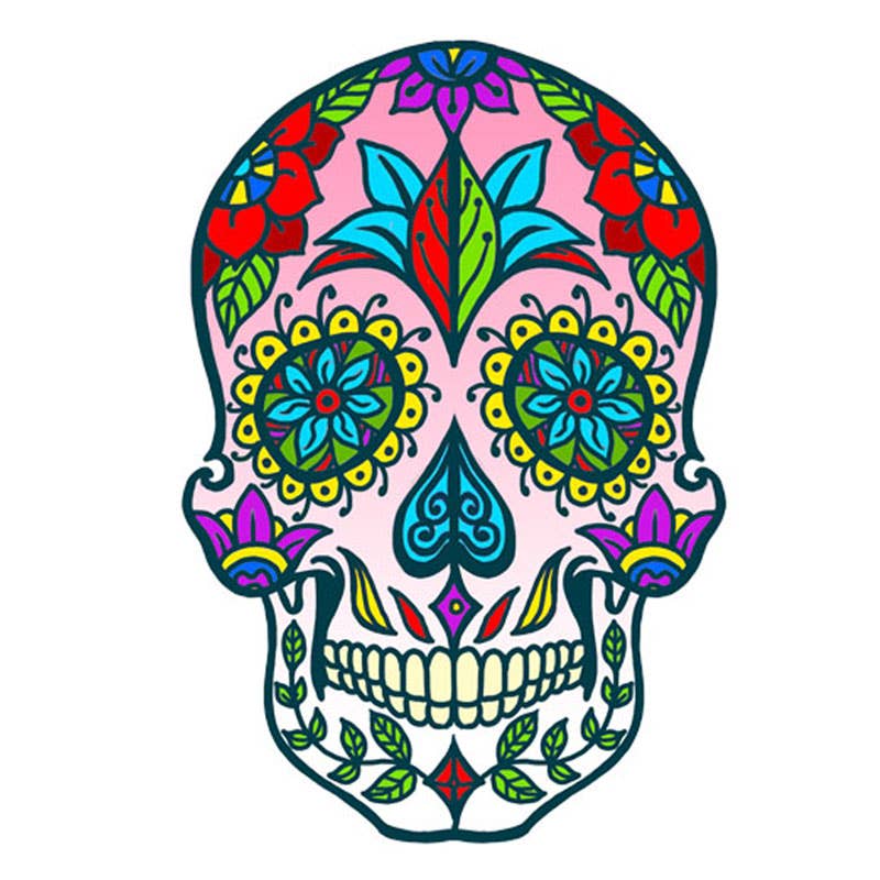 Sugar Skull Embroidered Patch