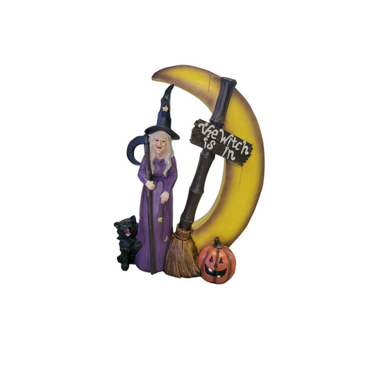 The Witch is in Resin Witch with Moon