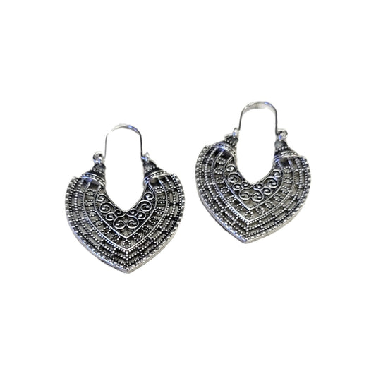 Silver Mandela Boho earrings